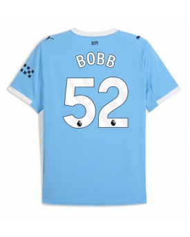 Manchester City Oscar Bobb #52 Maglia Gara Casa Repliche 2025-26 Maniche Corte